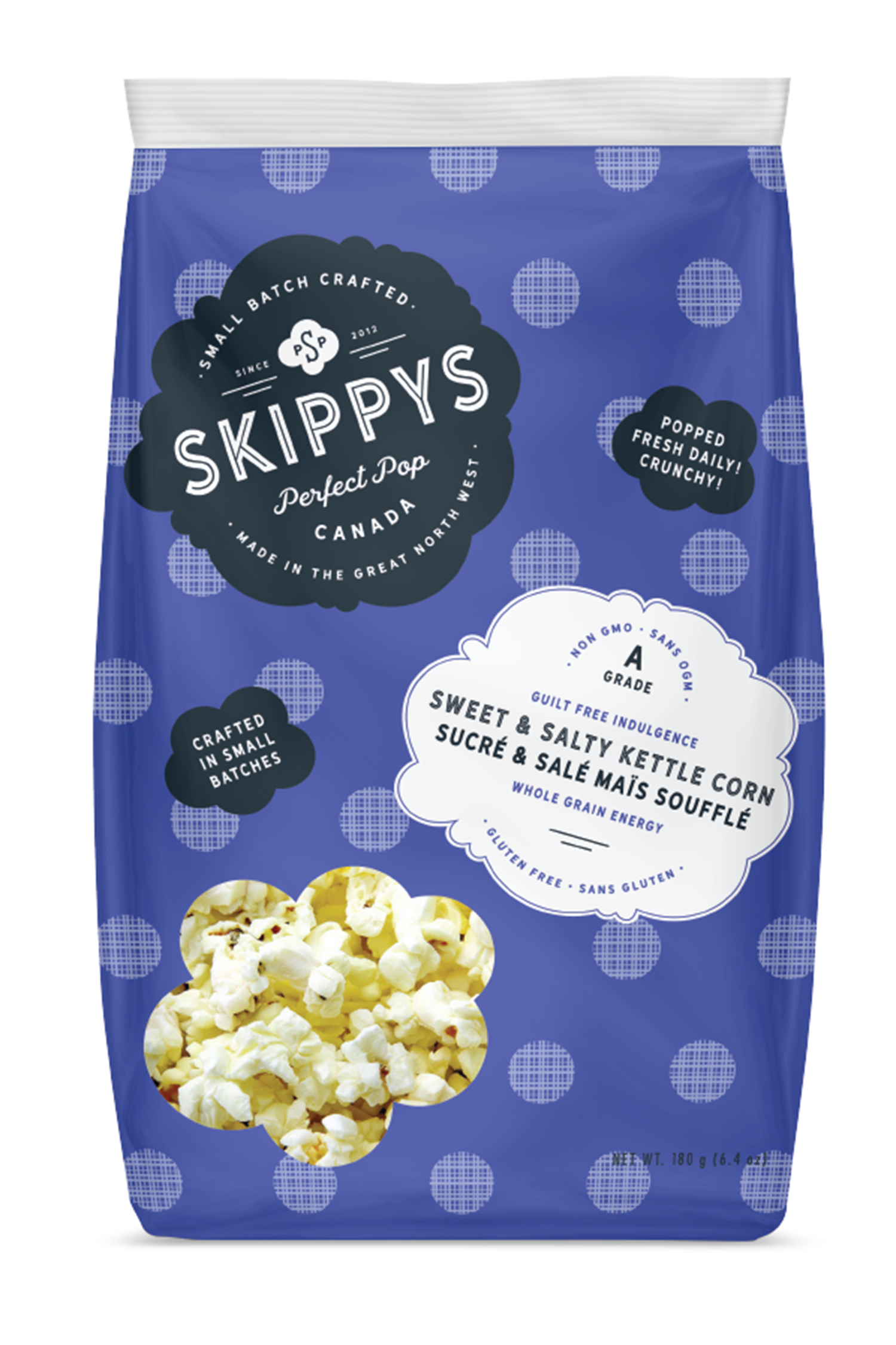 Skippy's: Perfect Pop Kettlekorn - Sweet & Salty - Case of 12